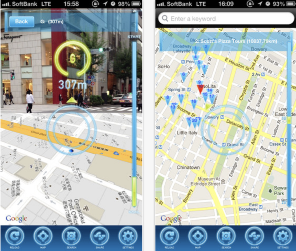 mobile AR Tube map